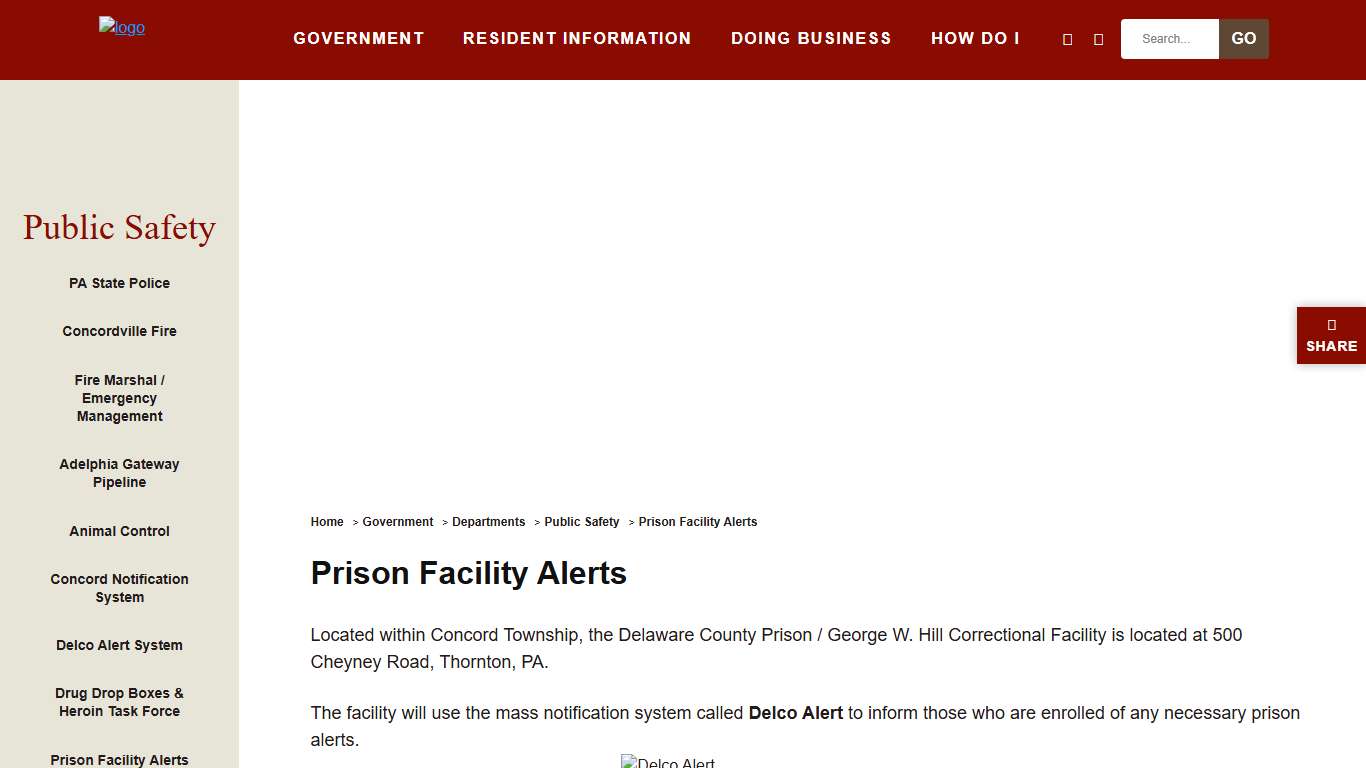 Welcome to Concord Township, PA